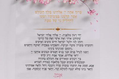 ברכון שקוף דגם פרחים ניצנה